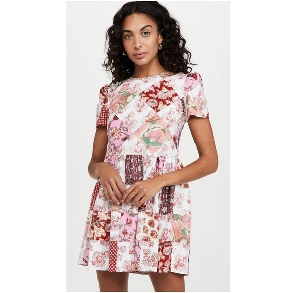 Alix of Bohemia Anika Patchwork Mini Dress - Picture 1 of 10
